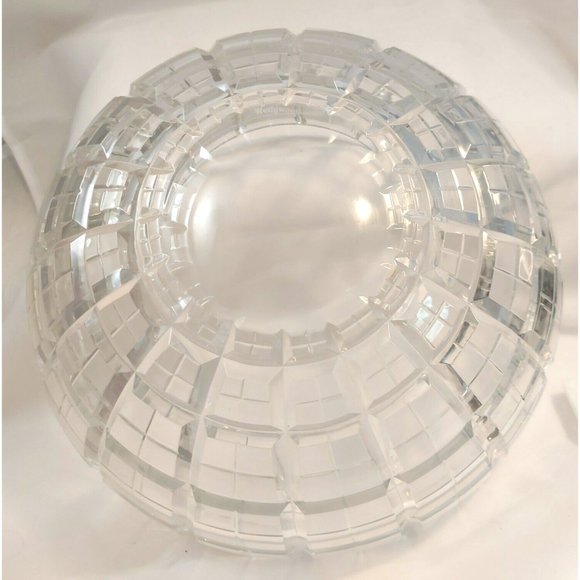 WEDGEWOOD Elegant Solid Cut Crystal 10" Round TARTAN CENTERPIECE BOWL Plaid Desi - Picture 7 of 7